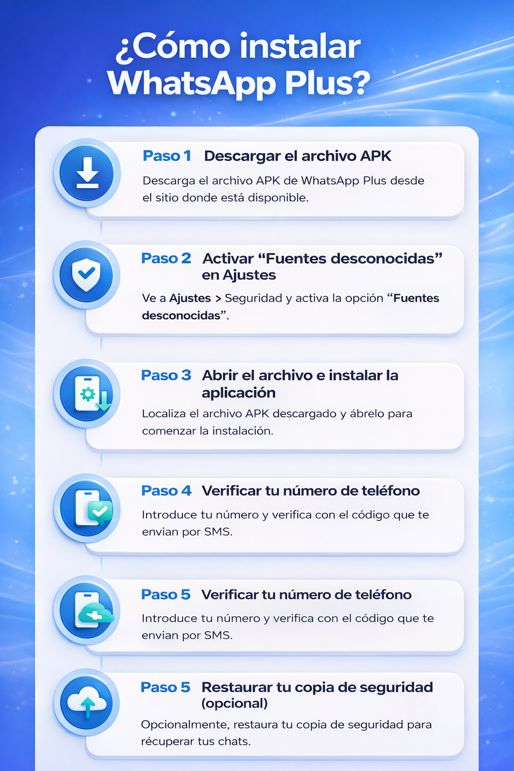 descargar whatsapp apk última versión plus instalar steps 2026